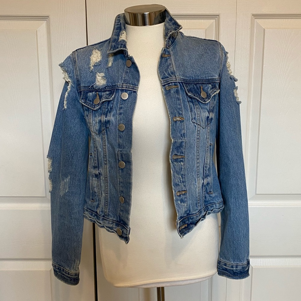 Twenty Four Seven | Distressed Denim Jacket